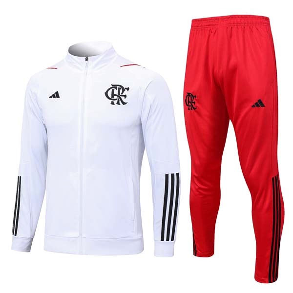 Trainingsanzug Flamengo 2023-2024 Weiß Rote